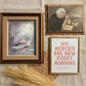 Prayer and Scripture Wall Art Trio - Neutral and Blush